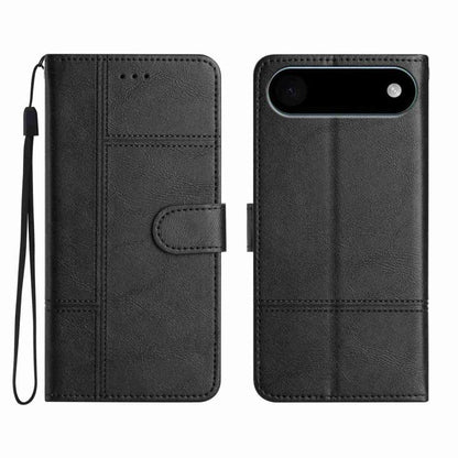 Cowhide Texture Stitching Leather Phone Case