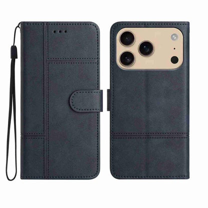 Cowhide Texture Stitching Leather Phone Case