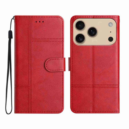 Cowhide Texture Stitching Leather Phone Case