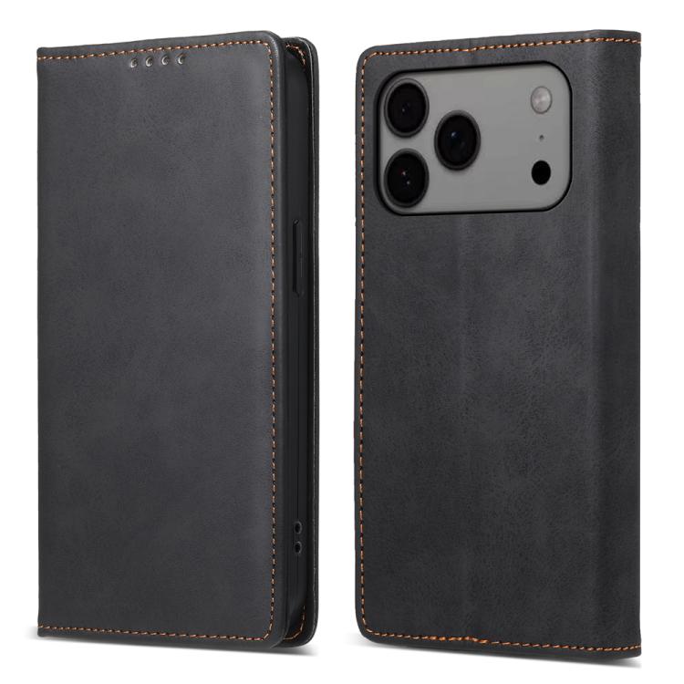 Business Solid Color Magnetic RFID Leather Phone Case, For iPhone 17e / 16e, For iPhone 17 Pro Max, For iPhone 17 Pro, For iPhone 17, For iPhone Air, For iPhone 16 Pro Max, For iPhone 16 Pro, For iPhone 16 Plus, For iPhone 16