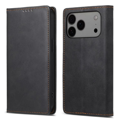 Business Solid Color Magnetic RFID Leather Phone Case, For iPhone 17e / 16e, For iPhone 17 Pro Max, For iPhone 17 Pro, For iPhone 17, For iPhone Air, For iPhone 16 Pro Max, For iPhone 16 Pro, For iPhone 16 Plus, For iPhone 16