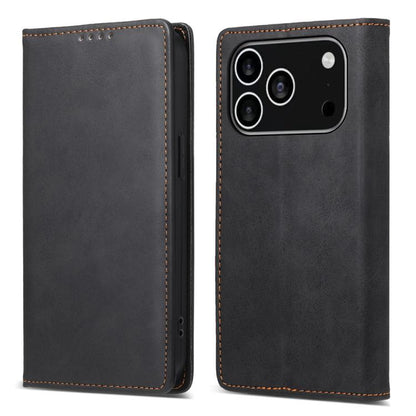 Business Solid Color Magnetic RFID Leather Phone Case, For iPhone 17e / 16e, For iPhone 17 Pro Max, For iPhone 17 Pro, For iPhone 17, For iPhone Air, For iPhone 16 Pro Max, For iPhone 16 Pro, For iPhone 16 Plus, For iPhone 16