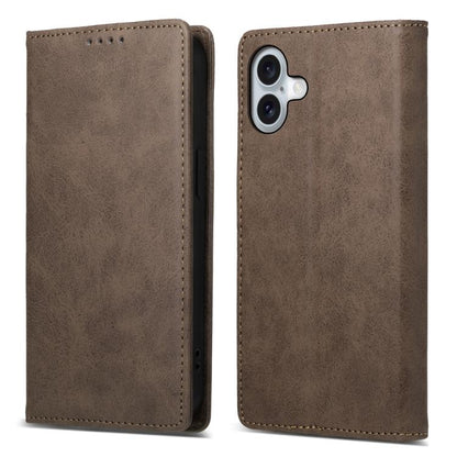 Business Solid Color Magnetic RFID Leather Phone Case, For iPhone 17e / 16e, For iPhone 17 Pro Max, For iPhone 17 Pro, For iPhone 17, For iPhone Air, For iPhone 16 Pro Max, For iPhone 16 Pro, For iPhone 16 Plus, For iPhone 16