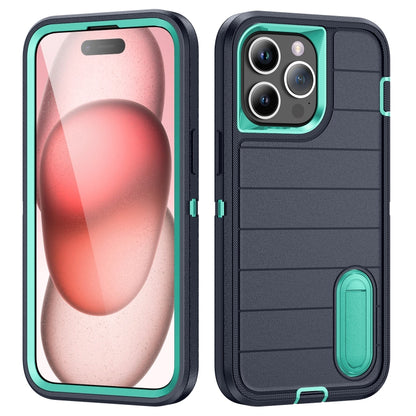 Defender Gen2 Rugged PC + Silicone Phone Case with Holder, For iPhone 15 Pro Max, For iPhone 15 Pro, For iPhone 15 Plus, For iPhone 15, For iPhone 14 Plus, For iPhone 14, For iPhone 14 Pro, For iPhone 14 Pro Max, For iPhone 13 Pro Max, For iPhone 13 Pr...