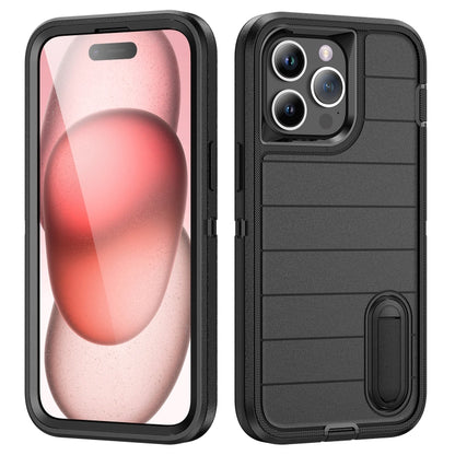 Defender Gen2 Rugged PC + Silicone Phone Case with Holder, For iPhone 15 Pro Max, For iPhone 15 Pro, For iPhone 15 Plus, For iPhone 15, For iPhone 14 Plus, For iPhone 14, For iPhone 14 Pro, For iPhone 14 Pro Max, For iPhone 13 Pro Max, For iPhone 13 Pr...