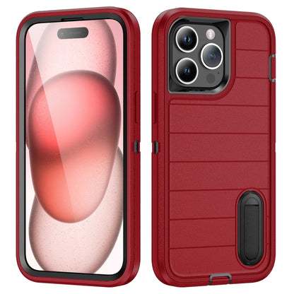 Defender Gen2 Rugged PC + Silicone Phone Case with Holder, For iPhone 15 Pro Max, For iPhone 15 Pro, For iPhone 15 Plus, For iPhone 15, For iPhone 14 Plus, For iPhone 14, For iPhone 14 Pro, For iPhone 14 Pro Max, For iPhone 13 Pro Max, For iPhone 13 Pr...