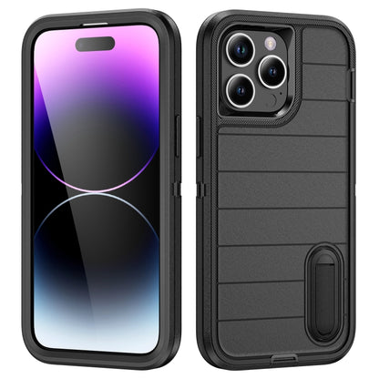 Defender Gen2 Rugged PC + Silicone Phone Case with Holder, For iPhone 15 Pro Max, For iPhone 15 Pro, For iPhone 15 Plus, For iPhone 15, For iPhone 14 Plus, For iPhone 14, For iPhone 14 Pro, For iPhone 14 Pro Max, For iPhone 13 Pro Max, For iPhone 13 Pr...