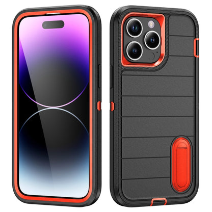 Defender Gen2 Rugged PC + Silicone Phone Case with Holder, For iPhone 15 Pro Max, For iPhone 15 Pro, For iPhone 15 Plus, For iPhone 15, For iPhone 14 Plus, For iPhone 14, For iPhone 14 Pro, For iPhone 14 Pro Max, For iPhone 13 Pro Max, For iPhone 13 Pr...