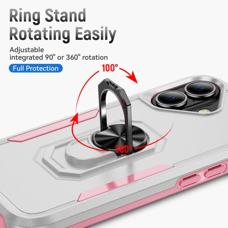 Pioneer Armor Heavy Duty PC + TPU Phone Case with Holder, For iPhone 16