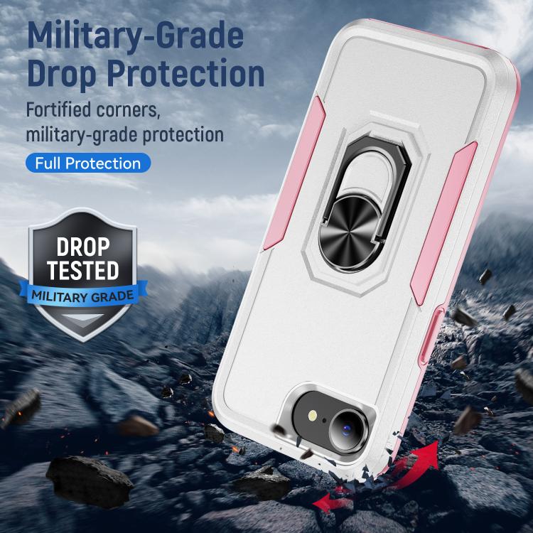 Pioneer Armor Heavy Duty PC + TPU Phone Case with Holder, For iPhone 17e / 16e, For iPhone 17 Pro Max, For iPhone 17 Pro, For iPhone 17, For iPhone Air, For iPhone 16 Pro Max, For iPhone 16 Pro, For iPhone 16 Plus, For iPhone 16