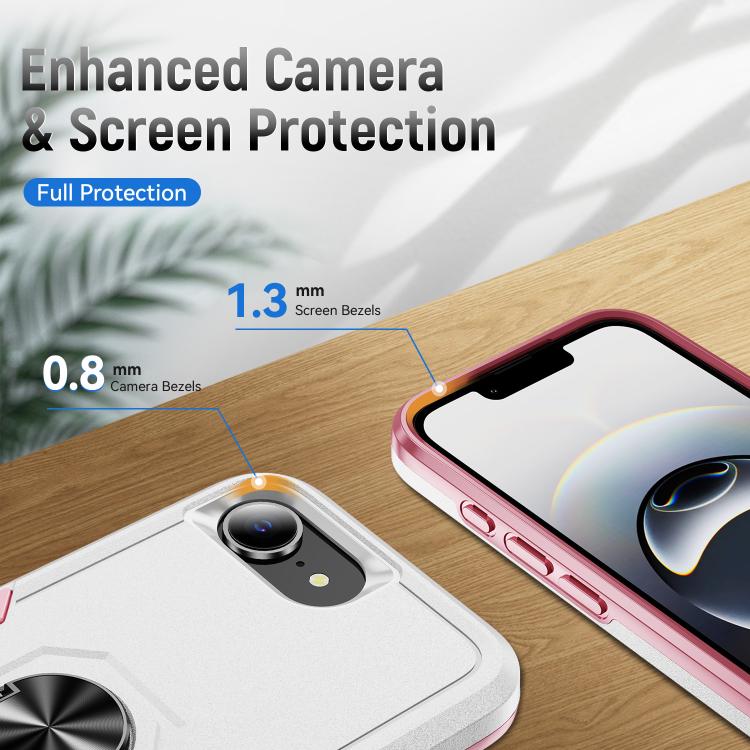 Pioneer Armor Heavy Duty PC + TPU Phone Case with Holder, For iPhone 17e / 16e, For iPhone 17 Pro Max, For iPhone 17 Pro, For iPhone 17, For iPhone Air, For iPhone 16 Pro Max, For iPhone 16 Pro, For iPhone 16 Plus, For iPhone 16