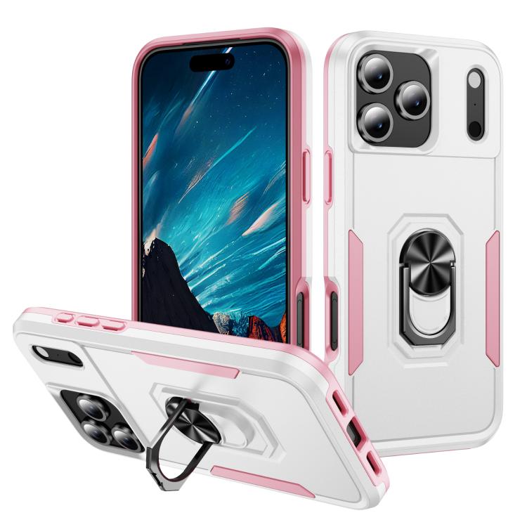 Pioneer Armor Heavy Duty PC + TPU Phone Case with Holder, For iPhone 17e / 16e, For iPhone 17 Pro Max, For iPhone 17 Pro, For iPhone 17, For iPhone Air, For iPhone 16 Pro Max, For iPhone 16 Pro, For iPhone 16 Plus, For iPhone 16