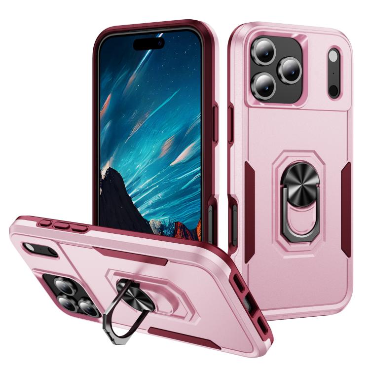 Pioneer Armor Heavy Duty PC + TPU Phone Case with Holder, For iPhone 17e / 16e, For iPhone 17 Pro Max, For iPhone 17 Pro, For iPhone 17, For iPhone Air, For iPhone 16 Pro Max, For iPhone 16 Pro, For iPhone 16 Plus, For iPhone 16