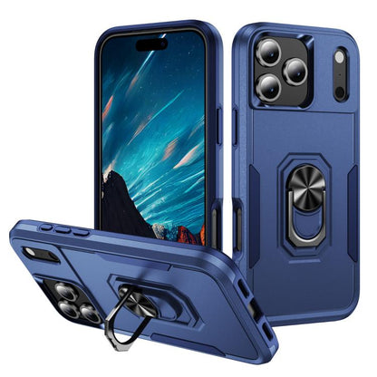 Pioneer Armor Heavy Duty PC + TPU Phone Case with Holder, For iPhone 17e / 16e, For iPhone 17 Pro Max, For iPhone 17 Pro, For iPhone 17, For iPhone Air, For iPhone 16 Pro Max, For iPhone 16 Pro, For iPhone 16 Plus, For iPhone 16