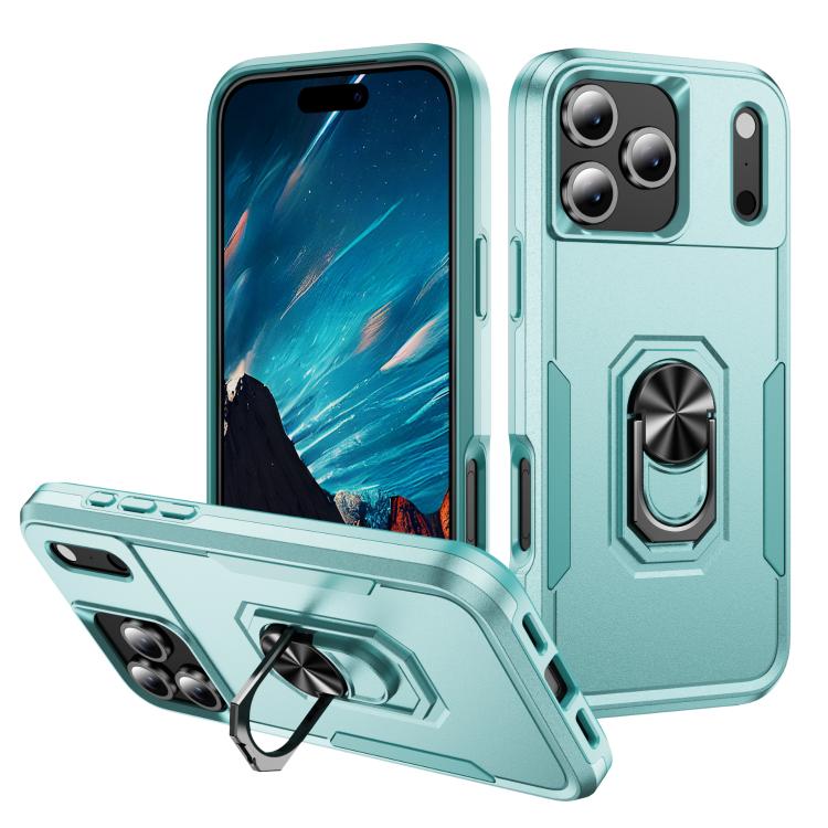 Pioneer Armor Heavy Duty PC + TPU Phone Case with Holder, For iPhone 17e / 16e, For iPhone 17 Pro Max, For iPhone 17 Pro, For iPhone 17, For iPhone Air, For iPhone 16 Pro Max, For iPhone 16 Pro, For iPhone 16 Plus, For iPhone 16