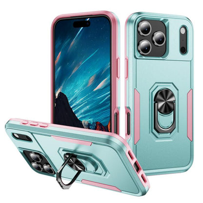 Pioneer Armor Heavy Duty PC + TPU Phone Case with Holder, For iPhone 17e / 16e, For iPhone 17 Pro Max, For iPhone 17 Pro, For iPhone 17, For iPhone Air, For iPhone 16 Pro Max, For iPhone 16 Pro, For iPhone 16 Plus, For iPhone 16