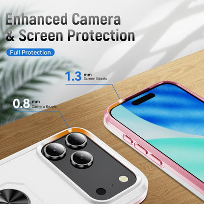 Pioneer Armor Heavy Duty PC + TPU Phone Case with Holder, For iPhone 18 Pro, For iPhone 18 Pro Max, For iPhone 17e / 16e, For iPhone 17 Pro Max, For iPhone 17 Pro, For iPhone 17, For iPhone Air, For iPhone 16 Pro Max, For iPhone 16 Pro, For iPhone 16 Plus