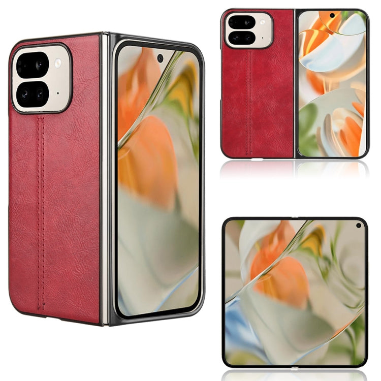 Cow Pattern Sewing Back Cover Phone Case, For Google Pixel 10 Pro Fold, For Google Pixel 9 Pro Fold