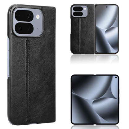 Cow Pattern Sewing Back Cover Phone Case, For Google Pixel 10 Pro Fold, For Google Pixel 9 Pro Fold