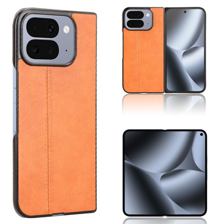 Cow Pattern Sewing Back Cover Phone Case, For Google Pixel 10 Pro Fold, For Google Pixel 9 Pro Fold