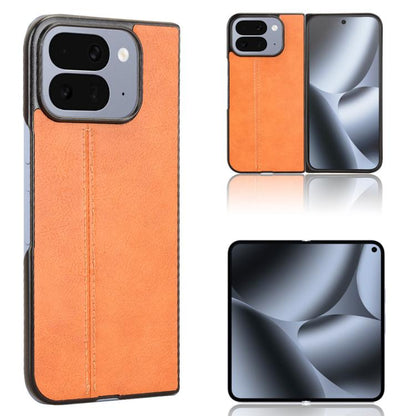 Cow Pattern Sewing Back Cover Phone Case, For Google Pixel 10 Pro Fold, For Google Pixel 9 Pro Fold