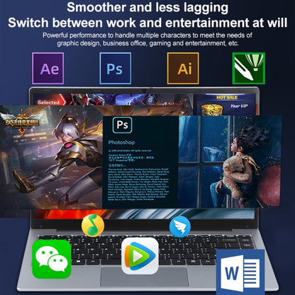 14 inch Windows 11 Laptop, Gen 4th Intel Core i3 CPU, 180 Degree Rotation Axis, 8GB+128GB