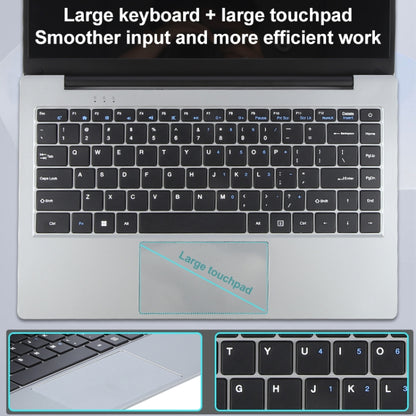 14 inch Windows 11 Laptop, Gen 4th Intel Core i3 CPU, 180 Degree Rotation Axis, 8GB+128GB
