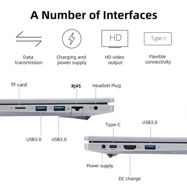 14 inch Windows 11 Laptop, Gen 4th Intel Core i3 CPU, 180 Degree Rotation Axis, 8GB+128GB