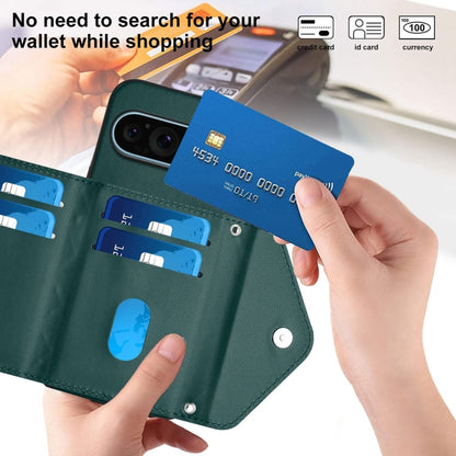 Rhombic Texture Card Bag RFID Phone Case with Long Lanyard, For Google Pixel 9 Pro XL, For Google Pixel 9 / 9 Pro, For Google Pixel 8a, For Google Pixel 8 Pro, For Google Pixel 8