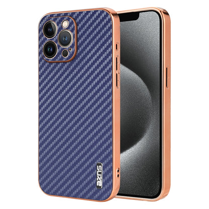 AZNS Electroplated Edge Carbon Fiber Texture Phone Case