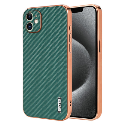 AZNS Electroplated Edge Carbon Fiber Texture Phone Case