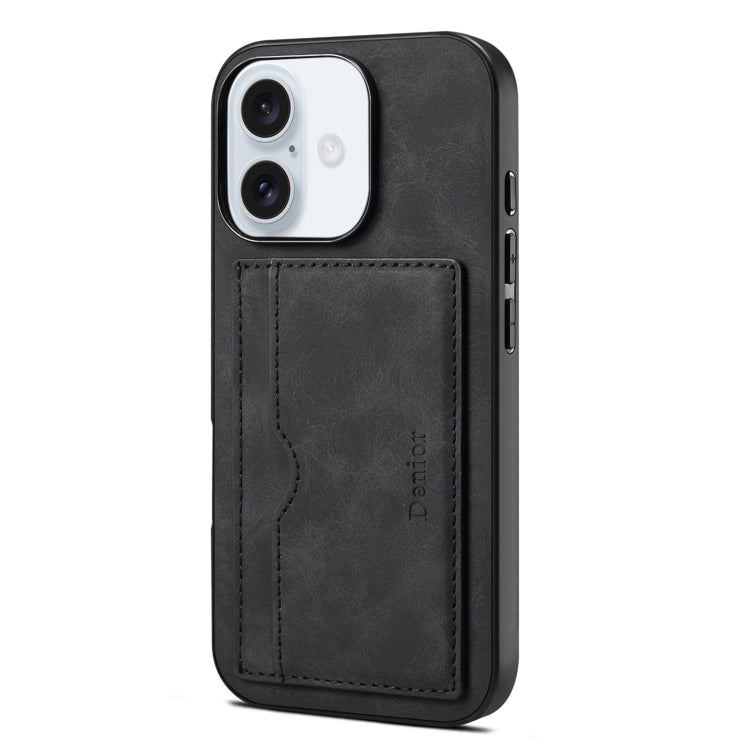 Denior D08 PU Single Card Slot Holder Phone Case, For iPhone 17e / 16e, For iPhone 17 Pro Max, For iPhone 17 Pro, For iPhone 17, For iPhone Air, For iPhone 16 Pro Max, For iPhone 16 Pro, For iPhone 16 Plus, For iPhone 16