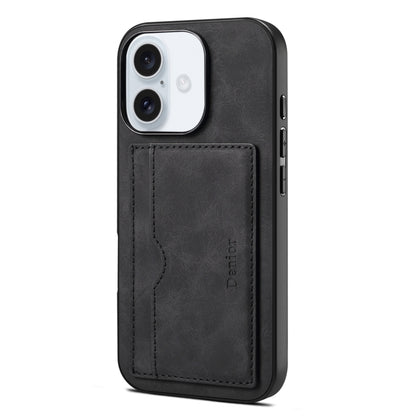 Denior D08 PU Single Card Slot Holder Phone Case, For iPhone 17e / 16e, For iPhone 17 Pro Max, For iPhone 17 Pro, For iPhone 17, For iPhone Air, For iPhone 16 Pro Max, For iPhone 16 Pro, For iPhone 16 Plus, For iPhone 16