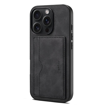 Denior D08 PU Single Card Slot Holder Phone Case, For iPhone 17e / 16e, For iPhone 17 Pro Max, For iPhone 17 Pro, For iPhone 17, For iPhone Air, For iPhone 16 Pro Max, For iPhone 16 Pro, For iPhone 16 Plus, For iPhone 16