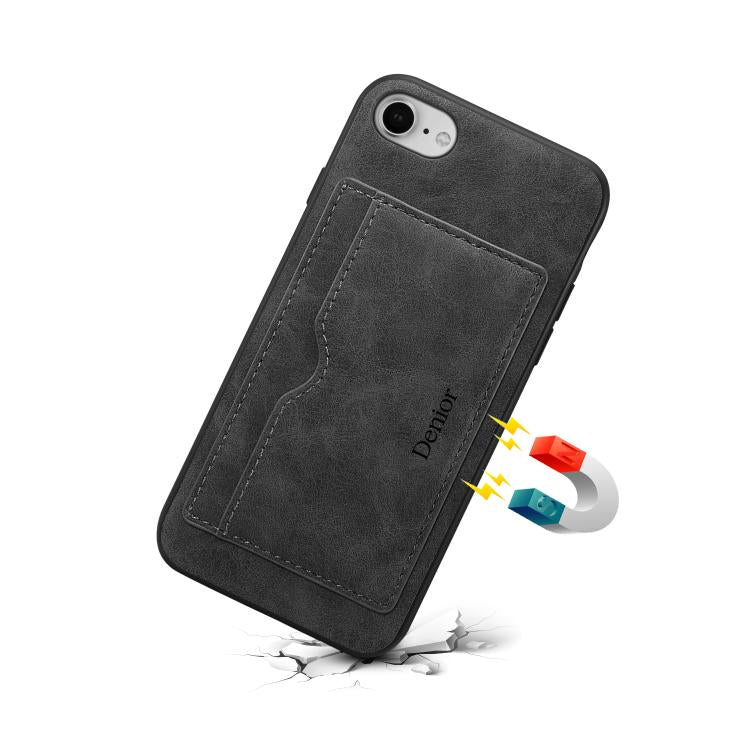 Denior D08 PU Single Card Slot Holder Phone Case, For iPhone 17e / 16e, For iPhone 17 Pro Max, For iPhone 17 Pro, For iPhone 17, For iPhone Air, For iPhone 16 Pro Max, For iPhone 16 Pro, For iPhone 16 Plus, For iPhone 16
