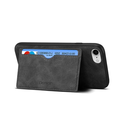Denior D08 PU Single Card Slot Holder Phone Case, For iPhone 17e / 16e, For iPhone 17 Pro Max, For iPhone 17 Pro, For iPhone 17, For iPhone Air, For iPhone 16 Pro Max, For iPhone 16 Pro, For iPhone 16 Plus, For iPhone 16