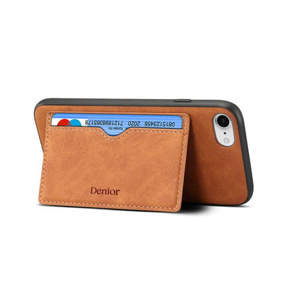 Denior D08 PU Single Card Slot Holder Phone Case, For iPhone 17e / 16e, For iPhone 17 Pro Max, For iPhone 17 Pro, For iPhone 17, For iPhone Air, For iPhone 16 Pro Max, For iPhone 16 Pro, For iPhone 16 Plus, For iPhone 16
