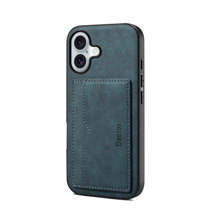 Denior D08 PU Single Card Slot Holder Phone Case, For iPhone 17e / 16e, For iPhone 17 Pro Max, For iPhone 17 Pro, For iPhone 17, For iPhone Air, For iPhone 16 Pro Max, For iPhone 16 Pro, For iPhone 16 Plus, For iPhone 16