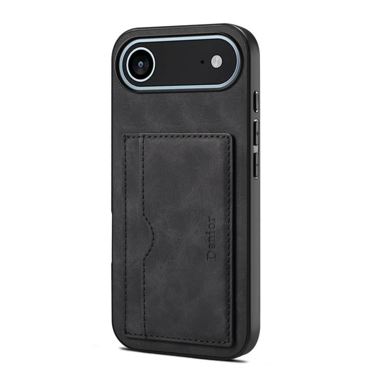 Denior D08 PU Single Card Slot Holder Phone Case, For iPhone 17e / 16e, For iPhone 17 Pro Max, For iPhone 17 Pro, For iPhone 17, For iPhone Air, For iPhone 16 Pro Max, For iPhone 16 Pro, For iPhone 16 Plus, For iPhone 16