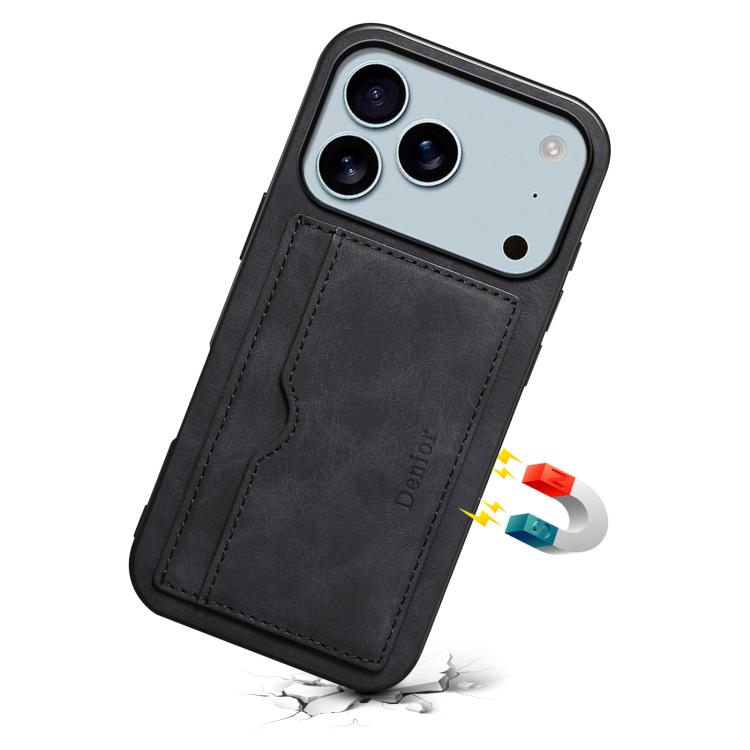 Denior D08 PU Single Card Slot Holder Phone Case, For iPhone 18 Pro / 17 Pro, For iPhone 18 Pro Max / 17 Pro Max, For iPhone 17e / 16e, For iPhone 17, For iPhone Air, For iPhone 16 Pro Max, For iPhone 16 Pro, For iPhone 16 Plus, For iPhone 16