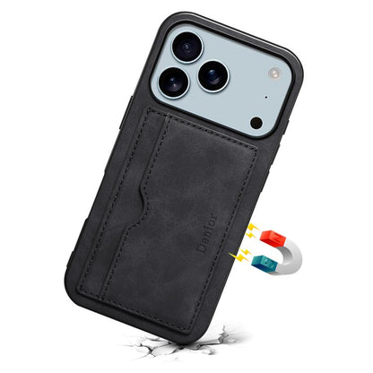 Denior D08 PU Single Card Slot Holder Phone Case, For iPhone 18 Pro / 17 Pro, For iPhone 18 Pro Max / 17 Pro Max, For iPhone 17e / 16e, For iPhone 17, For iPhone Air, For iPhone 16 Pro Max, For iPhone 16 Pro, For iPhone 16 Plus, For iPhone 16