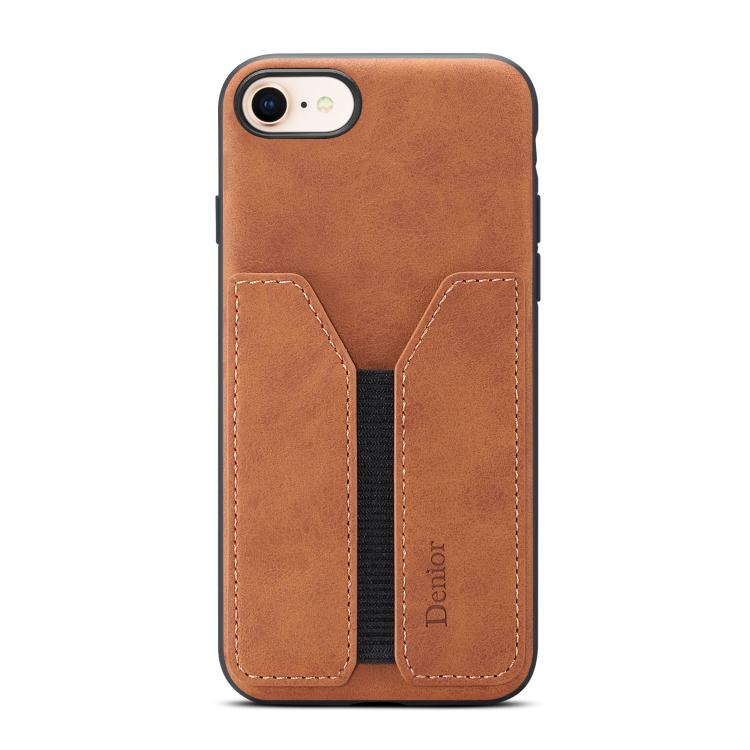 Denior D07 DV Elastic Card Slot PU Back Cover Phone Case, For iPhone 17e / 16e, For iPhone 17 Pro Max, For iPhone 17 Pro, For iPhone 17, For iPhone Air, For iPhone 16 Pro Max, For iPhone 16 Pro, For iPhone 16 Plus, For iPhone 16