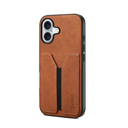 Denior D07 DV Elastic Card Slot PU Back Cover Phone Case, For iPhone 17e / 16e, For iPhone 17 Pro Max, For iPhone 17 Pro, For iPhone 17, For iPhone Air, For iPhone 16 Pro Max, For iPhone 16 Pro, For iPhone 16 Plus, For iPhone 16