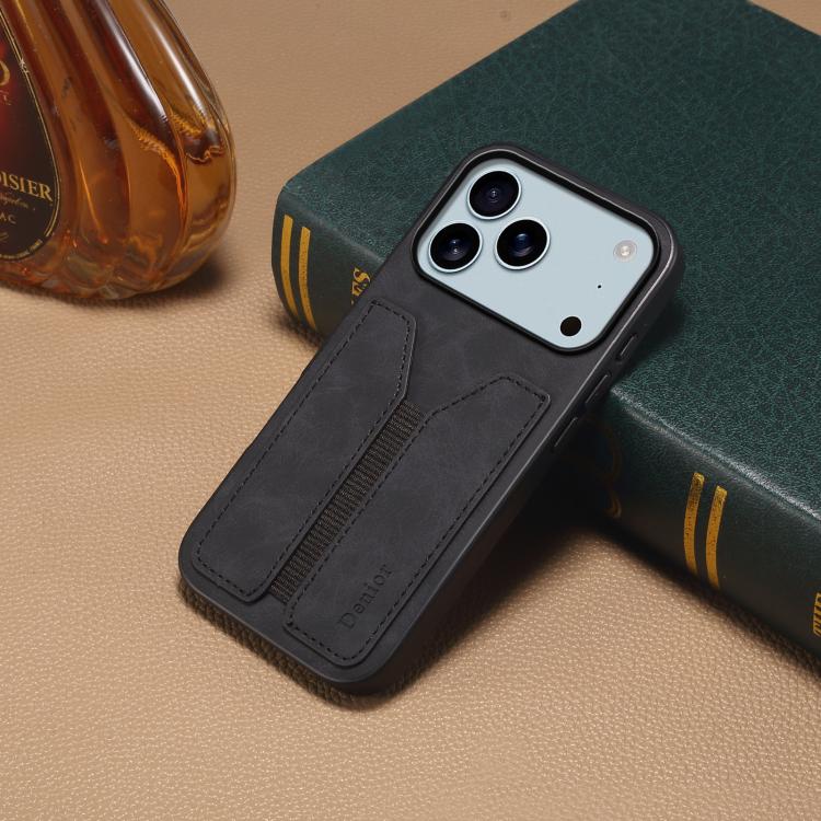 Denior D07 DV Elastic Card Slot PU Back Cover Phone Case, For iPhone 18 Pro / 17 Pro, For iPhone 18 Pro Max / 17 Pro Max, For iPhone 17e / 16e, For iPhone 17, For iPhone Air, For iPhone 16 Pro Max, For iPhone 16 Pro, For iPhone 16 Plus, For iPhone 16