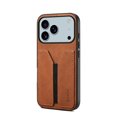 Denior D07 DV Elastic Card Slot PU Back Cover Phone Case, For iPhone 17e / 16e, For iPhone 17 Pro Max, For iPhone 17 Pro, For iPhone 17, For iPhone Air, For iPhone 16 Pro Max, For iPhone 16 Pro, For iPhone 16 Plus, For iPhone 16