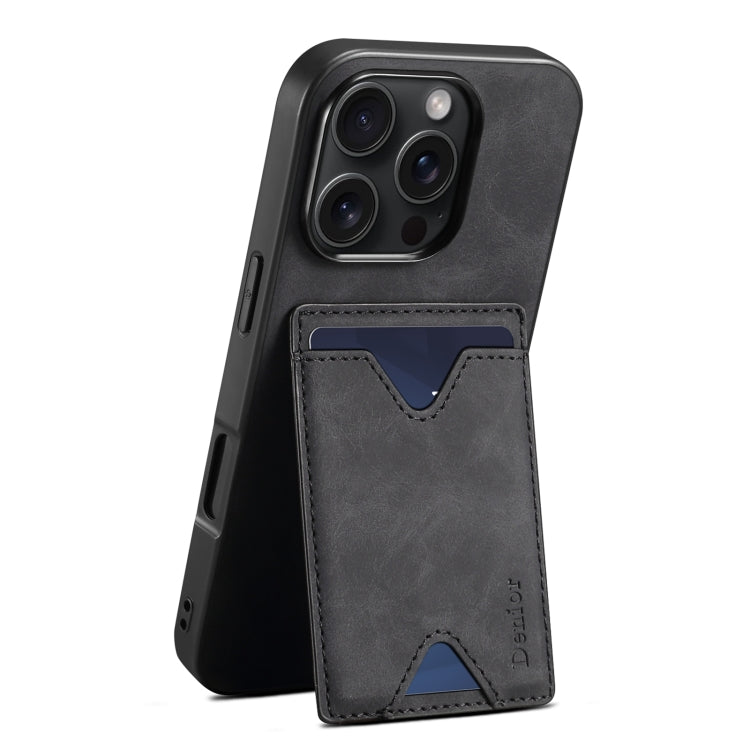 Denior D06 PU Back Cover Card Slot Holder Phone Case, For iPhone 17e / 16e, For iPhone 17 Pro Max, For iPhone 17 Pro, For iPhone 17, For iPhone Air, For iPhone 16 Pro Max, For iPhone 16 Pro, For iPhone 16 Plus, For iPhone 16