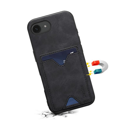 Denior D06 PU Back Cover Card Slot Holder Phone Case, For iPhone 17e / 16e, For iPhone 17 Pro Max, For iPhone 17 Pro, For iPhone 17, For iPhone Air, For iPhone 16 Pro Max, For iPhone 16 Pro, For iPhone 16 Plus, For iPhone 16