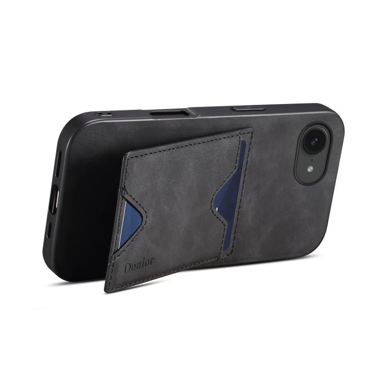 Denior D06 PU Back Cover Card Slot Holder Phone Case, For iPhone 17e / 16e, For iPhone 17 Pro Max, For iPhone 17 Pro, For iPhone 17, For iPhone Air, For iPhone 16 Pro Max, For iPhone 16 Pro, For iPhone 16 Plus, For iPhone 16