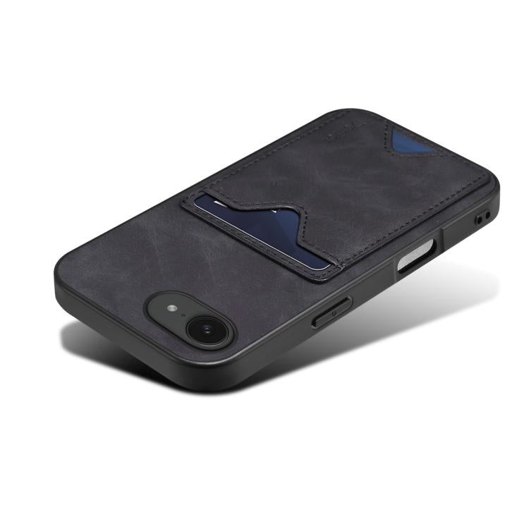 Denior D06 PU Back Cover Card Slot Holder Phone Case, For iPhone 17e / 16e, For iPhone 17 Pro Max, For iPhone 17 Pro, For iPhone 17, For iPhone Air, For iPhone 16 Pro Max, For iPhone 16 Pro, For iPhone 16 Plus, For iPhone 16