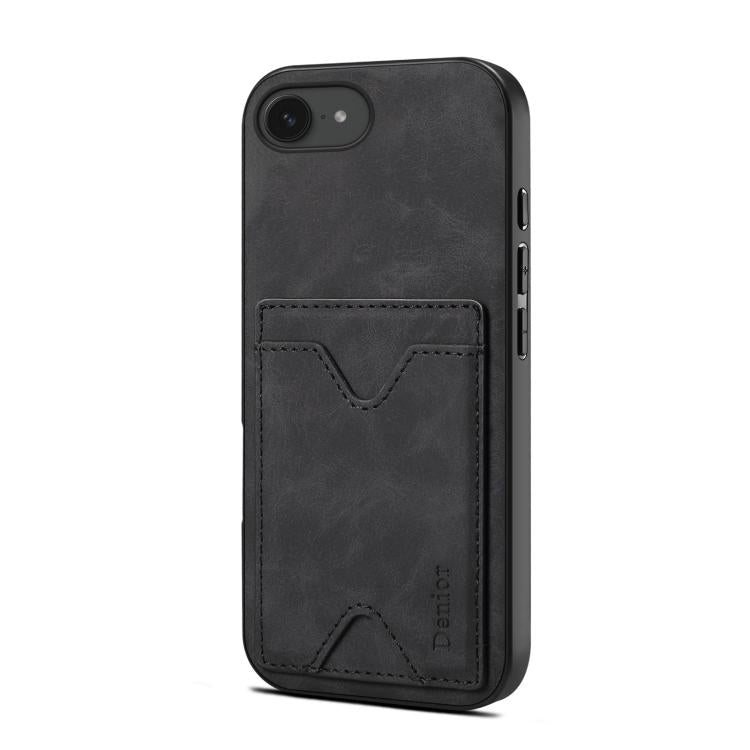 Denior D06 PU Back Cover Card Slot Holder Phone Case, For iPhone 17e / 16e, For iPhone 17 Pro Max, For iPhone 17 Pro, For iPhone 17, For iPhone Air, For iPhone 16 Pro Max, For iPhone 16 Pro, For iPhone 16 Plus, For iPhone 16